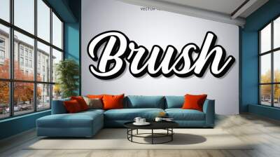 editable text effect, Brush style Wall mural