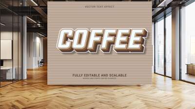 editable text effect, Coffee style Wall mural