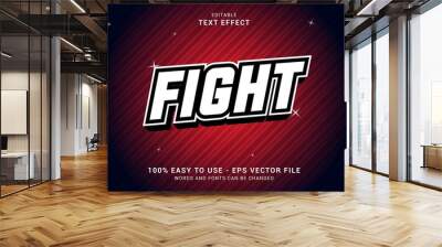 editable text effect, Fight style Wall mural