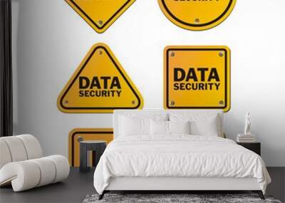 data security signs Wall mural