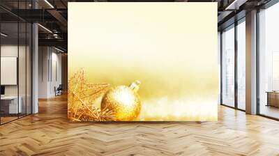 Golden christmas decor Wall mural