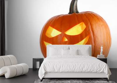 Halloween Pumpkin isolated on white Wall mural