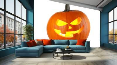 Halloween Pumpkin isolated on white Wall mural