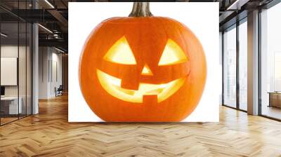 Halloween Pumpkin on white Wall mural