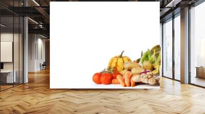 Harvest on white background Wall mural