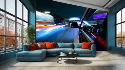 night car drive Wall mural