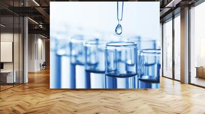 Pipette with drop of liquid Wall mural