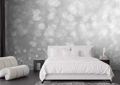 Silver holiday background Wall mural