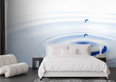 Water drop falling down Wall mural