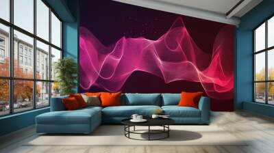 Abstract Sound Wave and Music Pulse Wall mural