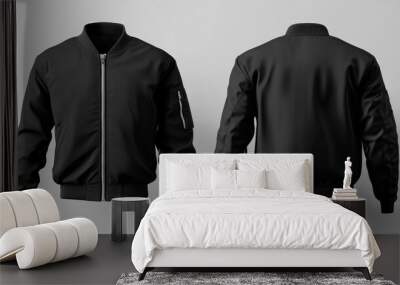 Blank black jacket mockup Wall mural