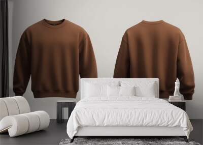 Blank brown sweater mockup Wall mural