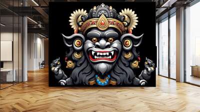 Temple of Barong vector illustration Wall mural