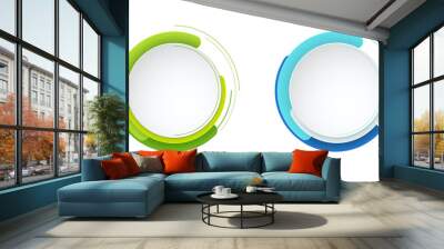 Modern vector abstract round banner set. Template for use in web or print design. EPS 10 Wall mural