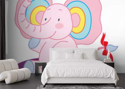 elephant with heart Wall mural