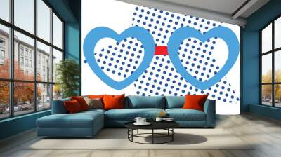 funky glasses with dotted pattern Wall mural