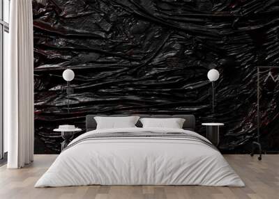 Black lava texture background Wall mural