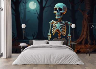 Scary Skeleton Wall mural