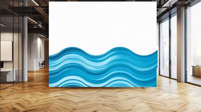 abstract wavy lines water wave background blue isolated wavy boarder for copy space text curvy teal lines e flowing motion web banner backdrop pool ocean waves cartoon graphic for summer travel Wall mural