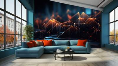 Abstract digital data background. Art can be used in the description of network abilities, technological processes, digital storages, science, education, etc. Wall mural