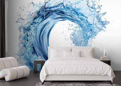 Blue ocean wave, cut out Wall mural