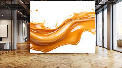 Delicious caramel splash cut out Wall mural