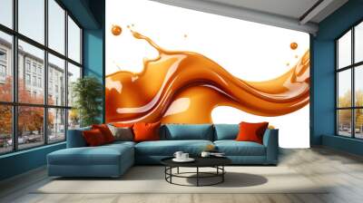 Delicious caramel splash cut out Wall mural