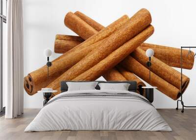 Delicious cinnamon sticks cut out Wall mural