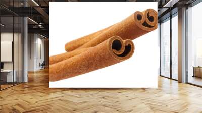 Delicious cinnamon sticks cut out Wall mural