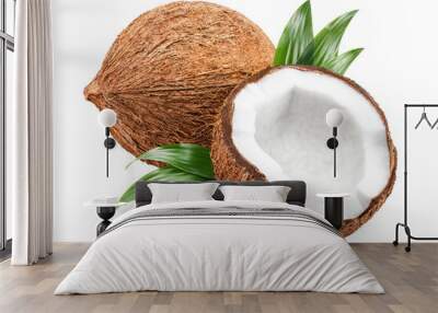 Delicious coconuts cut out Wall mural