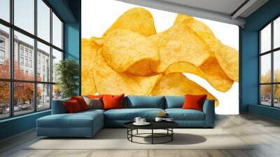 Delicious potato chips cut out Wall mural