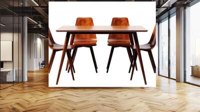 Designer table with chairs, cut out Wall mural