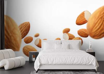 Flying almonds cut out Wall mural