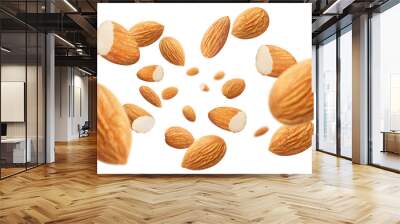 Flying almonds cut out Wall mural