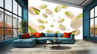 Flying pistachios cut out Wall mural