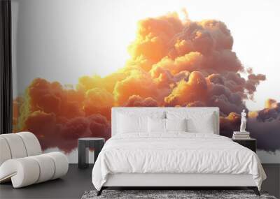 Picturesque sunset clouds cut out Wall mural