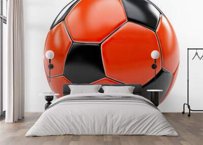 Red soccer ball cut out Wall mural