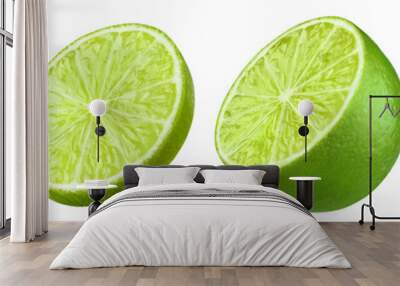 Set of delicious limes cut out Wall mural