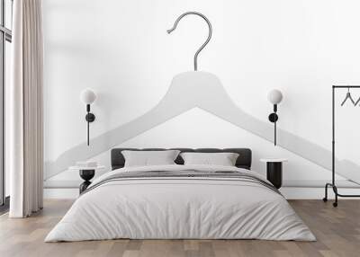 White clothes hanger cut out Wall mural