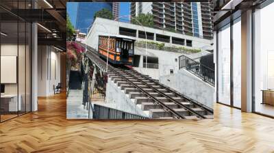 Angels Flight in Los Angeles downtown Wall mural