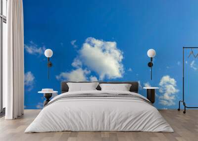 Blue sky with beautiful white clouds Wall mural