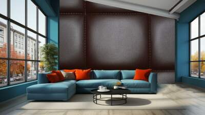 Brown beautiful leather texture as background Wall mural