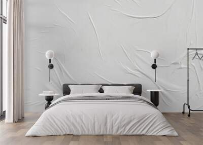 Crumpled white paper. Abstract background for the designer. Wall mural