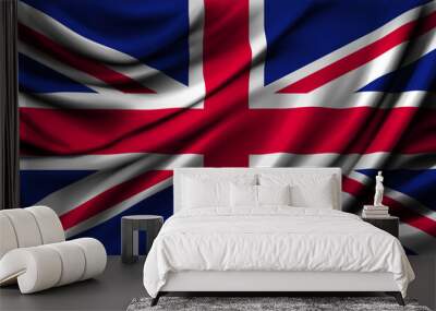 United Kingdom Flag waving. Vector illustration. Wall mural