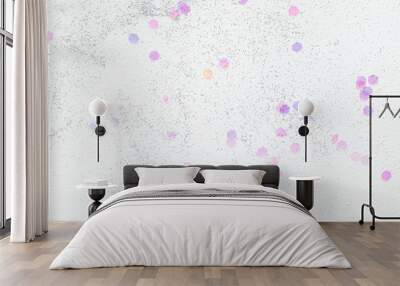 Confetti  on a white background, festive concept.  Perfect place for your design. Wall mural