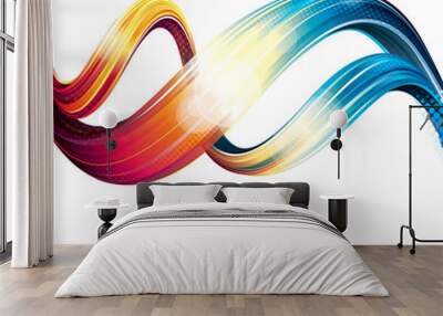 Abstract background of technology connection. Wall mural