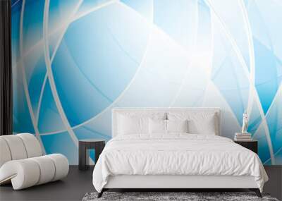 Abstract blue technology digital background. Wall mural