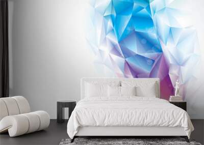 abstract polygonal crystal colors background. Wall mural