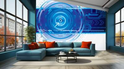 Abstract technology background. Wall mural