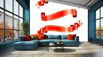 elegance ribbon banner set of vector illustration. Wall mural